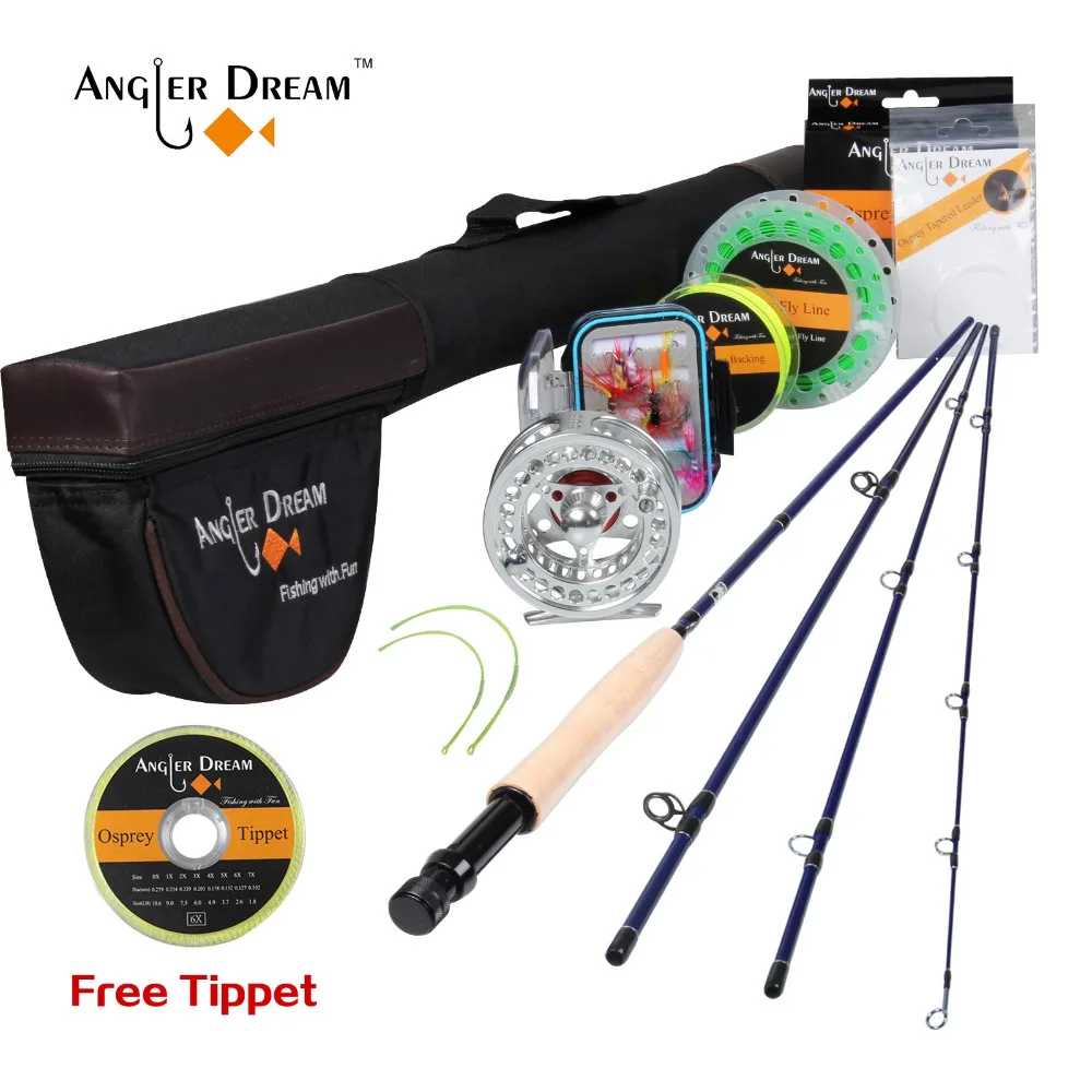 Angler Dream Classic 3/4# Fly Rod Fly Reel катушка спиннинга линия приманка коробка сумка подложка линия палантин набор Удочка комбо