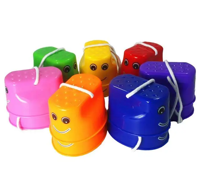 

7 Colors 2017 Fashion New 1 Pair Plastic Walker Walk Stilt Jumping Outdoor Fun Sports Balance Training Toy 042