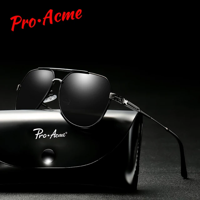 Pro Acme Brand Designer Sunglasses Men Polarized Male Retro Black Sun Glasses for Men oculos de