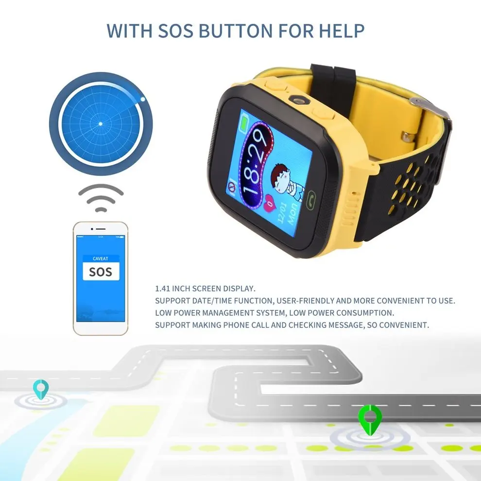 

10PCS Children Smart Watch GPRS Base Station Positioning Touch Screen SOS Emergency Alarm Phone Book Wechat Kids Wristwatch