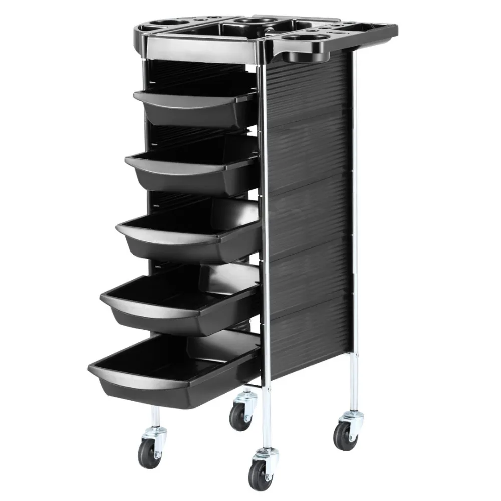 

Shellhard 6 Tiers Salon Hairdresser Trolley Hair Coloring Rolling Storage Cart Barber Spa Beauty Trolley Storage Tool