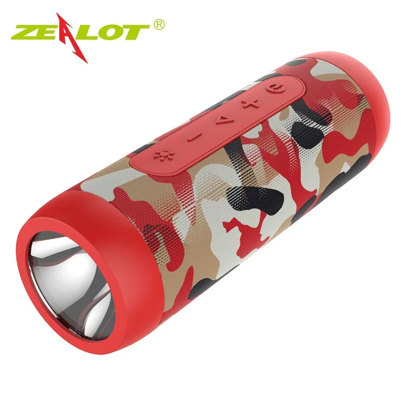 Zealot S22 Бумбокс Мини USB портативный Bluetooth динамик fm-радио беспроводной динамик со светодиодным фонариком+ внешний аккумулятор, поддержка TF карты