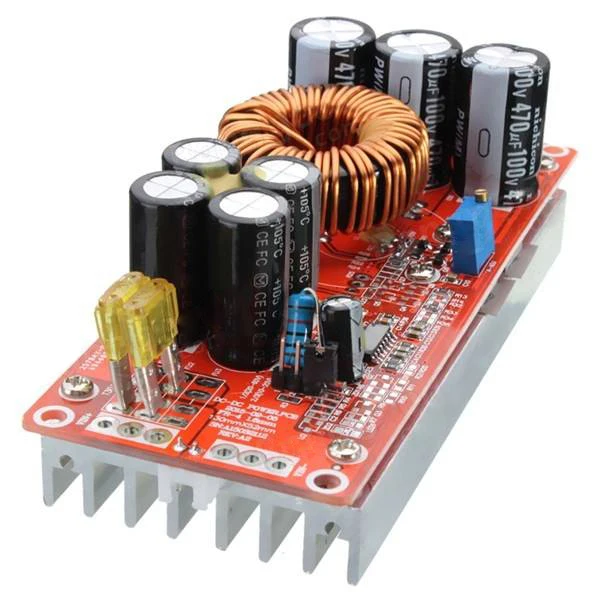 1200W 20A DC Converter Boost Power Supply Module 8-60V 12v Step-up12-83V 24v 48v BRE 