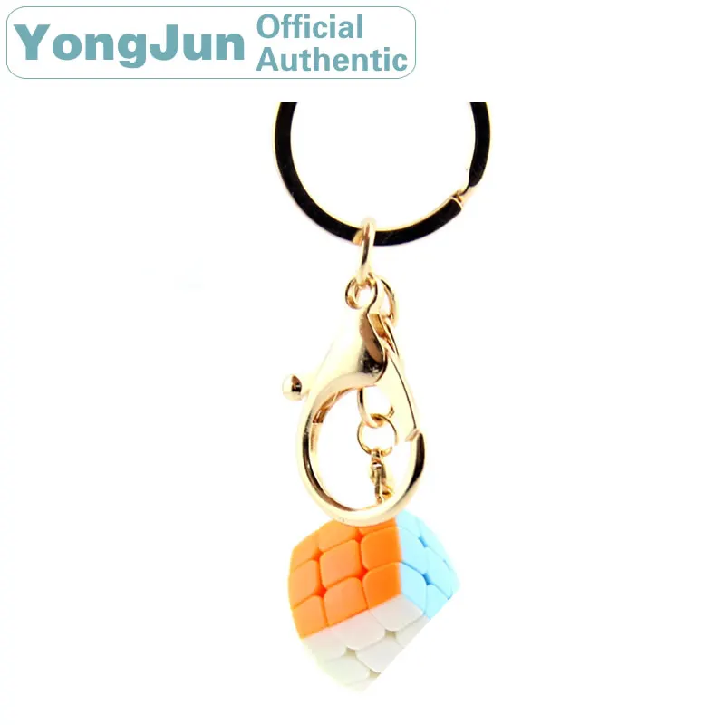 

YongJun Keychain mini 3x3x3 Magic Cube YJ 3x3 Pendant Chain Speed Puzzle Antistress Fidget Educational Toys For Children