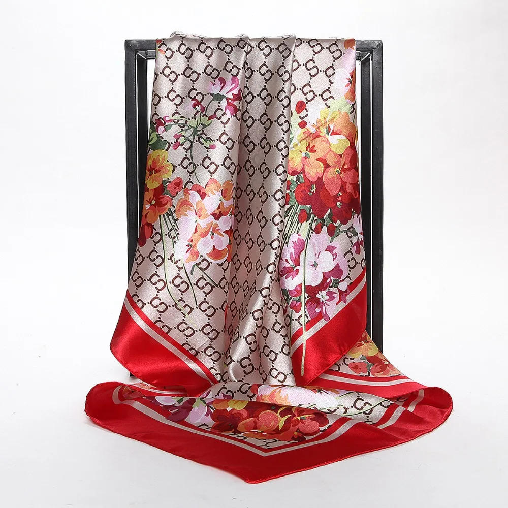 Итальянская свежая шелковая ткань для одежды цифровая печать атласная шелковая ткань ширина 90 см* 90 см HGF02