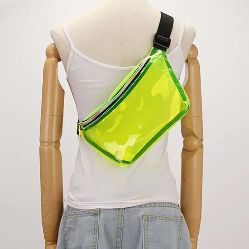 Модная женская голографическая ПВХ поясная сумка рюкзак с одной лямкой для путешествий Чехол для телефона женский прозрачный пояс Сумка