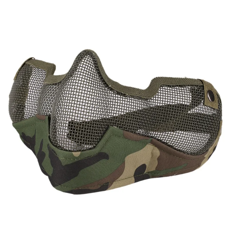 1 шт. стальная защита ушей сетка на пол-лица рот нос ACU CP Военные Вентиляторы наружная защита - Цвет: CL