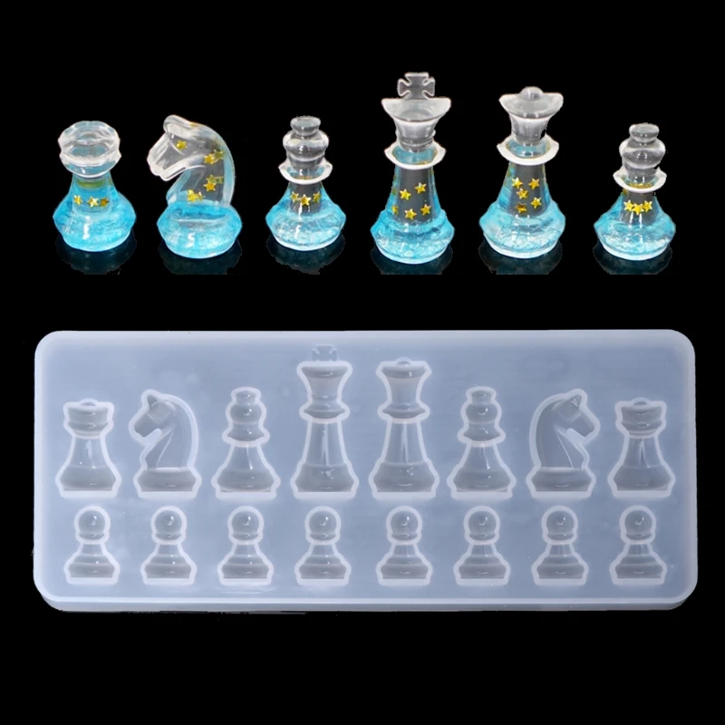 Международная китайская в форме шахмат силиконовая форма эпоксидная смола, форма формы подвески