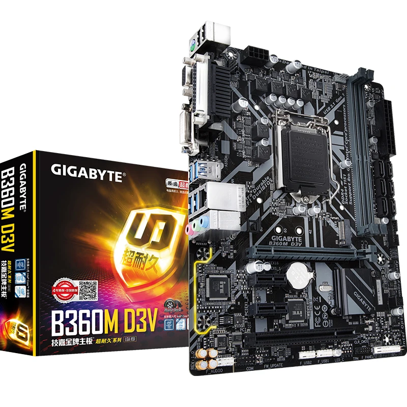 Материнская плата для Gigabyte D3V оригинальная настольного ПК B360 B360M разъем LGA1151 DDR4