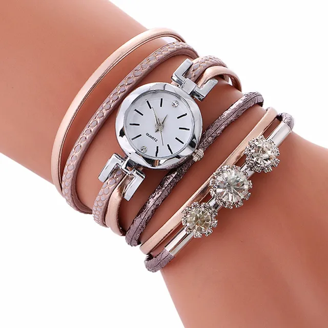 Top Brand Fashion Luxury Rhinestone Leather Bracelet Women Ladies Quartz Watch C Top Brand Fashion Luxury Rhinestone Leather Bracelet Women Ladies Quartz Watch C