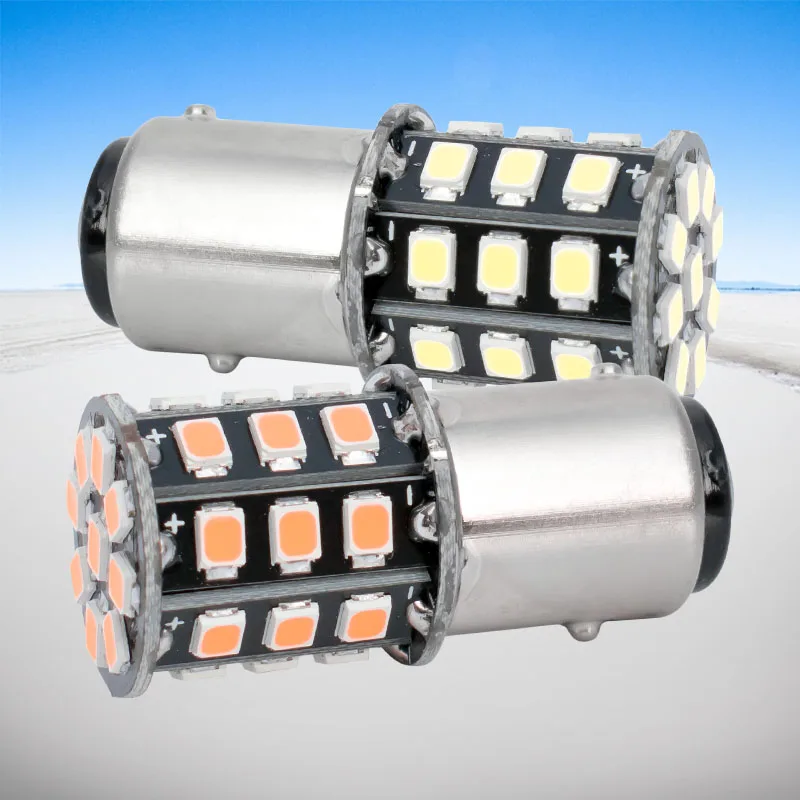 2 шт. 1157 BAY15D P21/5 Вт 33 SMD 2835 Светодиодная Красная белая Автомобильная задняя лампа 21/5