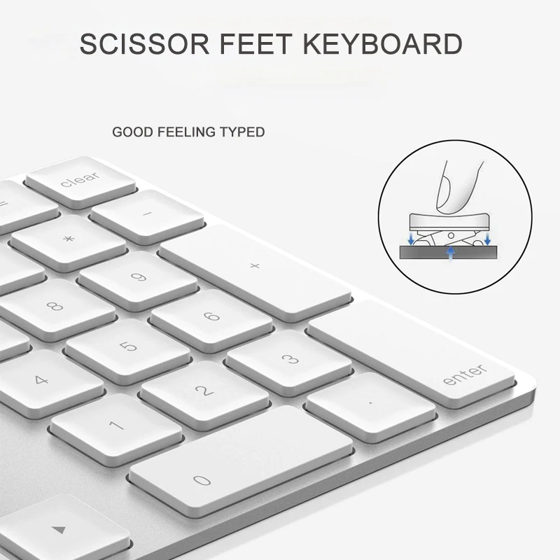 4 Bluetooth Wireless Numeric Keypad Keyboard