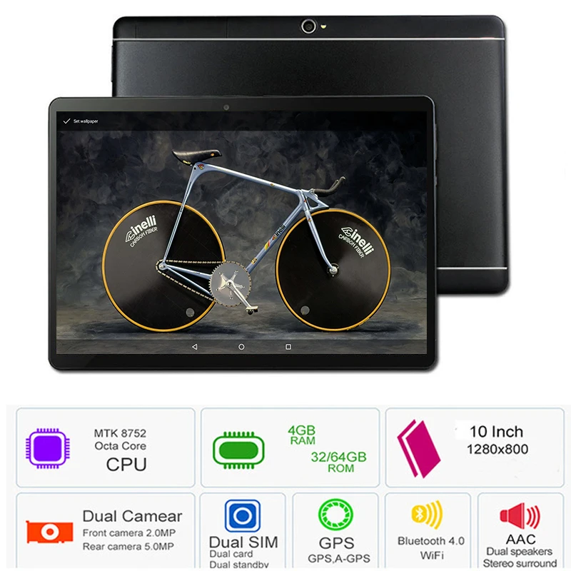 

Hot Sale Google Android 8.0 10 inch tablet Octa Core 4GB RAM 64GB ROM 1280*800 IPS 5.0MP Dual SIM Cards 3G 4G LTE Tablets