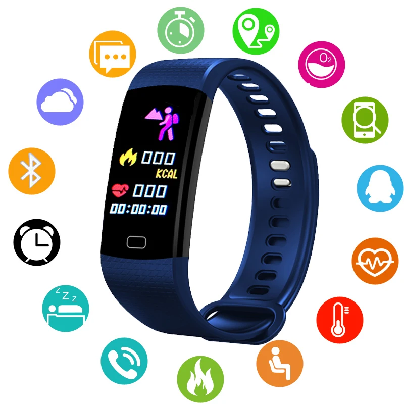 

BANGWEI Smart Watch Women Men Sport Watch Running Climbing Riding Multi-Function Pedometer Heart Rate Blood pressure monitor+Box