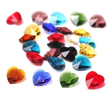 Contas de beading chinês 10/14mm roxo cristal checo coração solto contas diy lâmpada cristais moda pingente atacado ax001