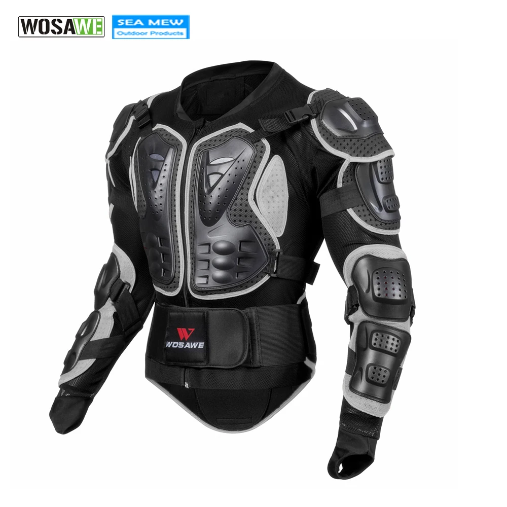 

WOSAWE Breathable Motorcycle Jacket Racing Armor Protector Motocross Body Protection Elastic Cycling Jacket Protective Gear