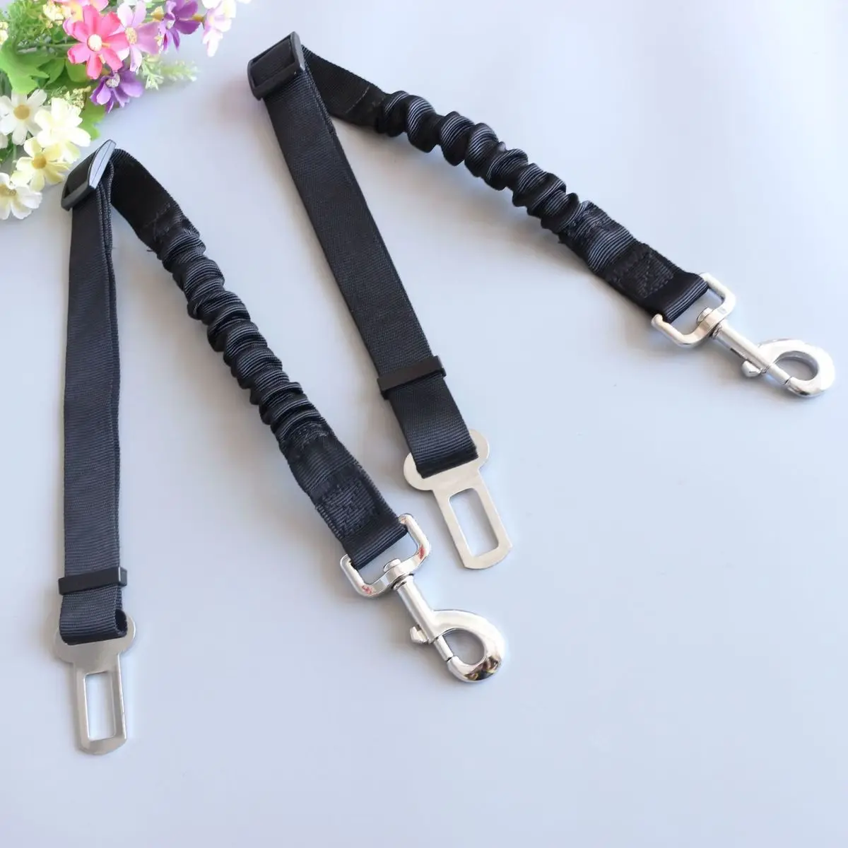 

Lekexi Nylon Elastic Dog Car Vehicle Strap Seat Belts Adjustable Flexible Restraint Pet Lead Leash Clip Safety