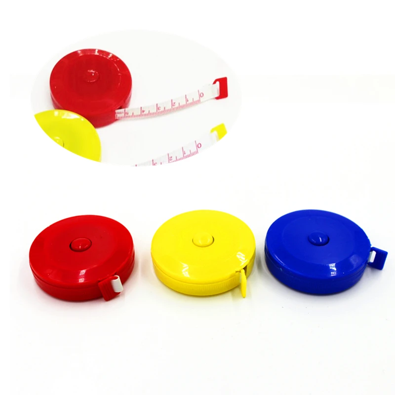 

2PCs Sewing Cloth Measurement Ruler Tailor Tape Measure 1.5M Plastic Soft Ruler Retractable Ruler Sewing Tools Random Color