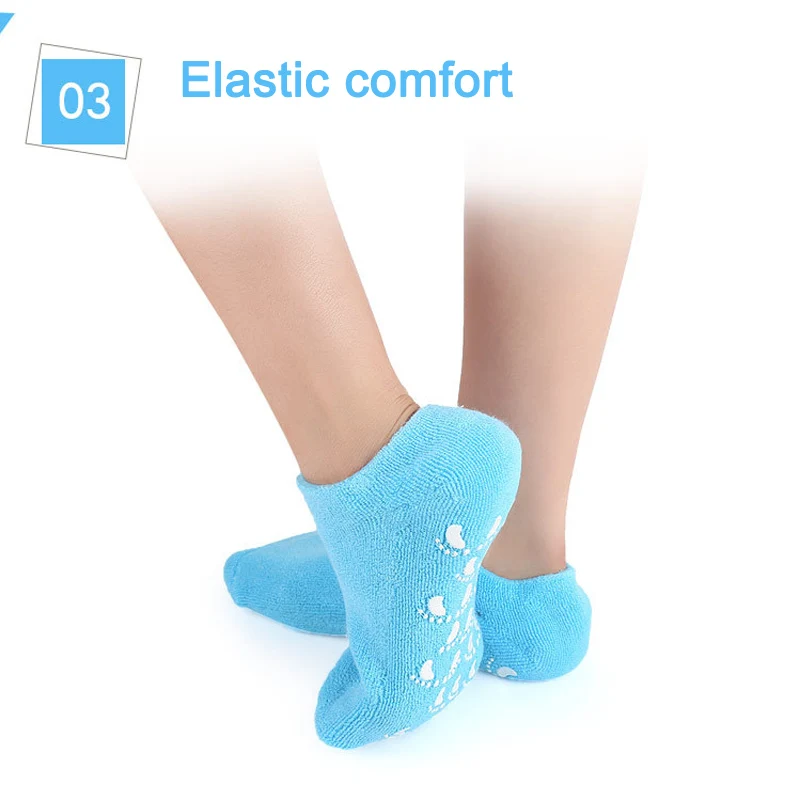 

1 Pair Exfoliating Foot Mask Sock SPA Gel Moisturizing Feet Care SPA Gel Socks 666