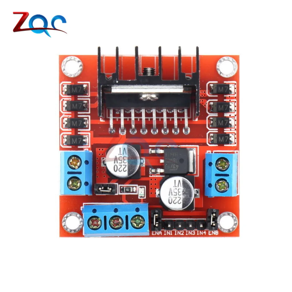 Двойной H Мост постоянного тока шаговый двигатель привод плата контроллера Модуль L298N для Arduino умный автомобиль робот