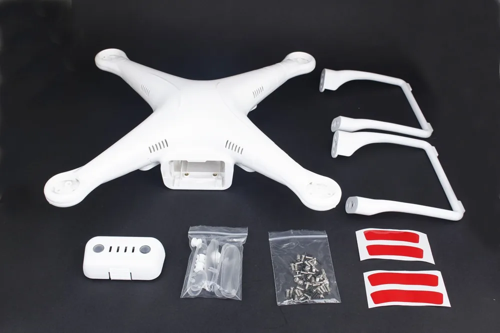 For DJI Phantom 2 DJI Phantom 3 Body Shell Quadcopter RC Parts Spare Parts Body Shell Land Gear Replacement Frame