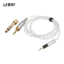 LEORY Headphones Audio Cable Silver Plated Conductor Cord Wire Lead For Sennheiser Momentum 1.2M/1.5M