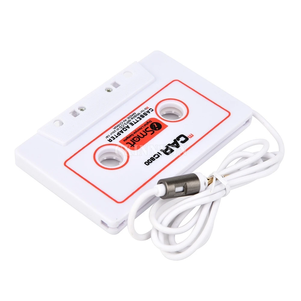 100 шт./лот автомобильный Кассетный адаптер Кассетный Mp3 плеер конвертер 3,5 мм разъем для iPod iPhone AUX кабель CD плеер