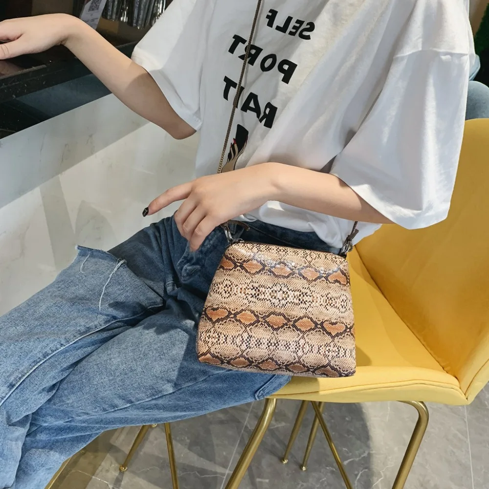 

Bags for women 2019 Summer Women's Fashion Snake Pattern Diagonal Cross-Package Multi-Function Soft Shoulder Bag bolsos muje #6