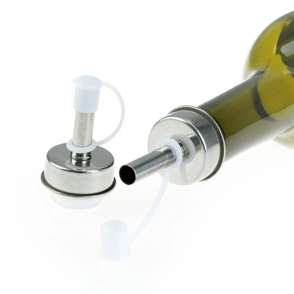 1/2pcs Stainless Steel Pourers Stopper Silia Gel Sealing Ring Wine