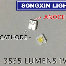 50 шт. люмен светодиодный подсветка 1 Вт 3 в 3535 3537 холодный белый ЖК-подсветка для ТВ приложения A127CECEBUP8 стиль-3