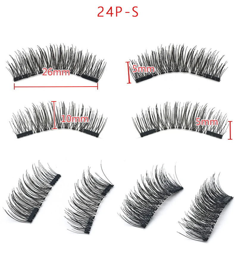 4 шт./1 пара 2 накладные ресницы на магнитах 3D накладные ресницы серо-коричневого цвета Многоразовые магниты тройные натуральные мягкие магниты для волос ручной работы Ресницы