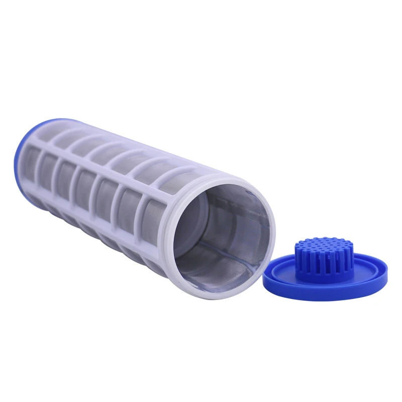 10" Stainless Steel Wire Mesh Filter Cartridge 40 Micron Water Purifier Pre-filter Can Fill Polyphosphate For Scale Prevention