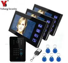 YobangSecurity Touch Key 7″Inch Lcd RFID Password Video Door Phone Intercom System Wth IR Camera Remote Access Control System