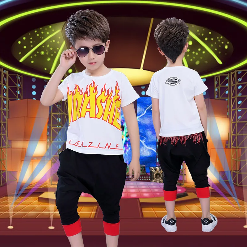 New Children Hip Hop Stage Wear Clothing Set Jazz Dance Costumes Girls Street Dance Sequins Show Clothes Modern Child (3)