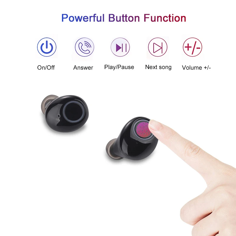 Водонепроницаемые TWS беспроводные наушники 5 0 Bluetooth капельки со стерео