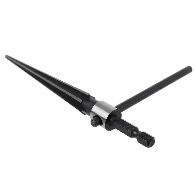 3-13mm Bridge Pin Hole Hand Held Reamer T Handle Tapered 6 Fluted Chamfer Bit Reaming Woodworker Core Drill Cutting Tool