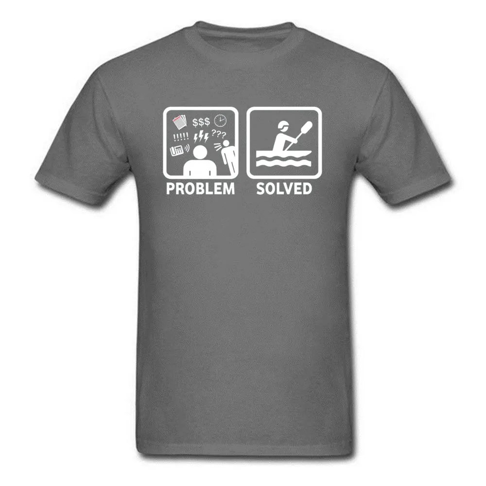 Funny Rafting Problem Solved 15931 Men Funny Comics Tops T Shirt Crewneck Fall 100% Cotton T-Shirt Camisa Short Sleeve Tees Funny Rafting Problem Solved 15931 carbon
