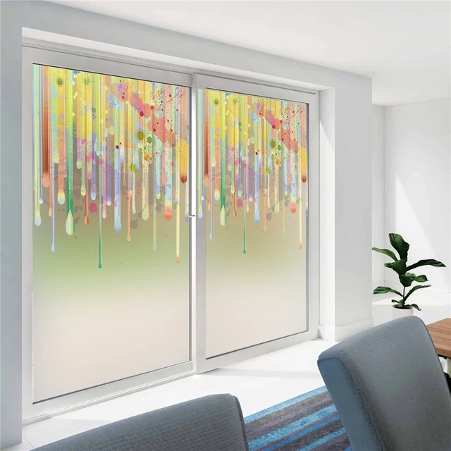 flowers Decorative Stained Glass Film wall Sticker Home window