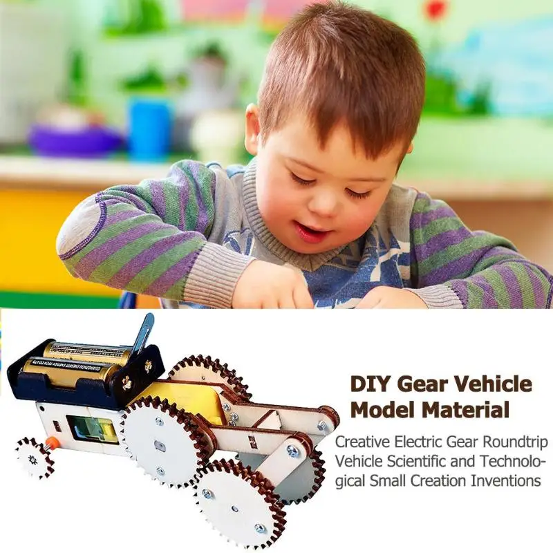 discounted  DIY Gear Vehicle Model Materials Kit Science Course Experiment Small Making Kids Creative DIY Scien
