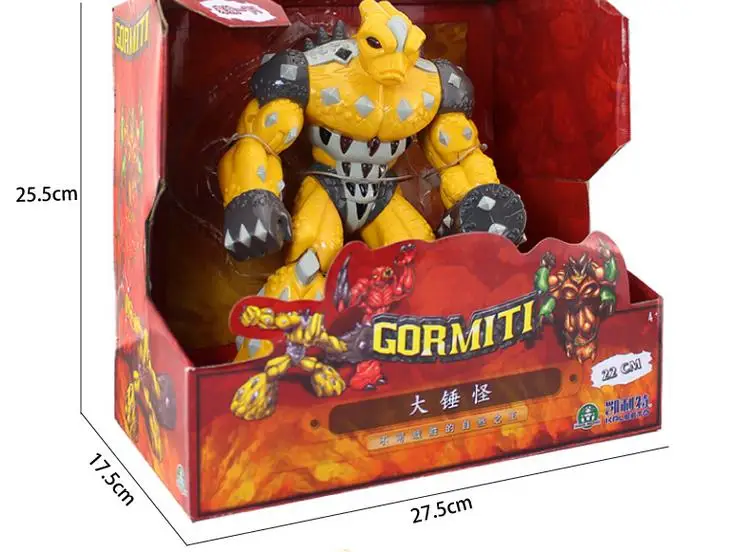 

1pcs Big size Cartoon Gormiti Anime Dolls with Led and Music.17*9*22cm 860gram Gormiti The Lords of Nature Return Giochi