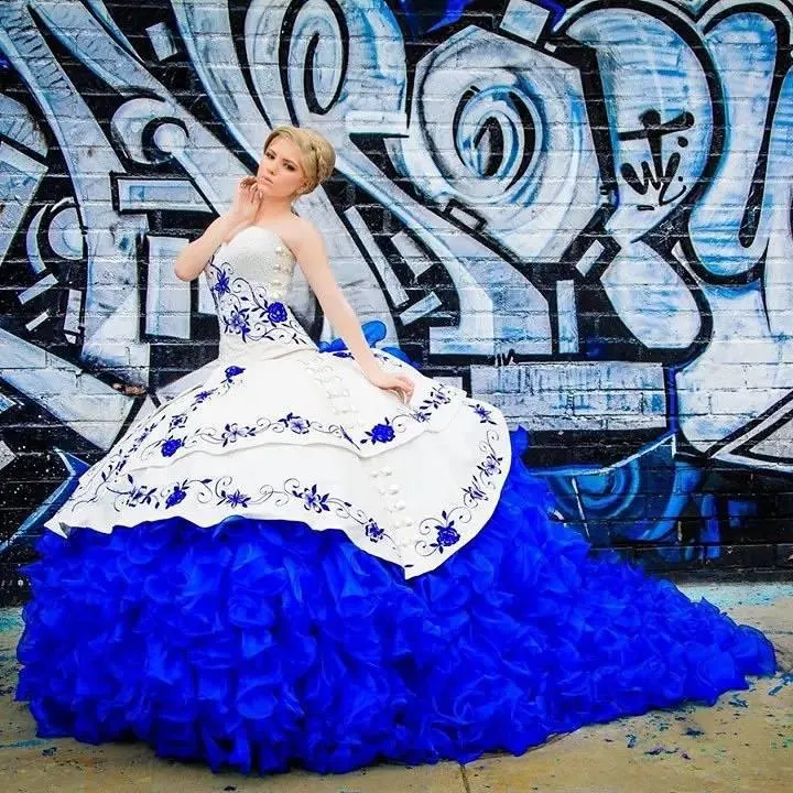 2019 Royal Blue  Quinceanera  Dresses  Ball Gown Sweetheart 