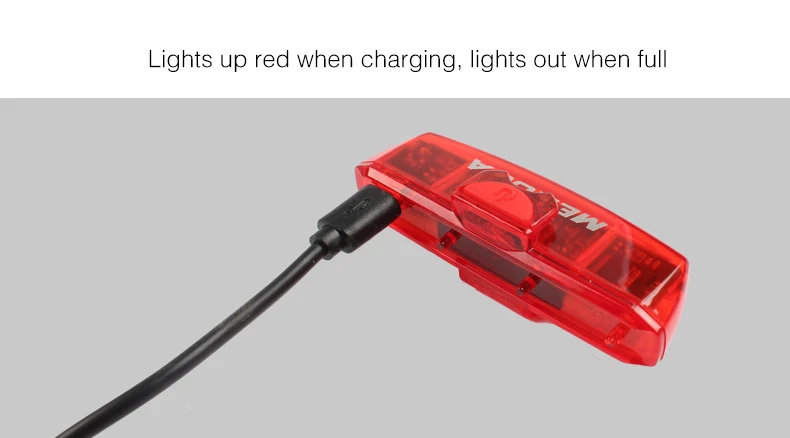 Excellent MEROCA Bike Bicycle Lamp100 LM Rechargeable LED USB COB Mountain Bike Tail Light Taillight MTB Safety Warning Bicycle Rear Light 7