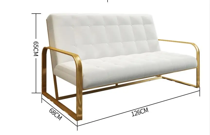 Луи мода гостиной стулья железа искусство диван офис мастерской краткое современная маленькая квартира одного человека двойной - Цвет: G2