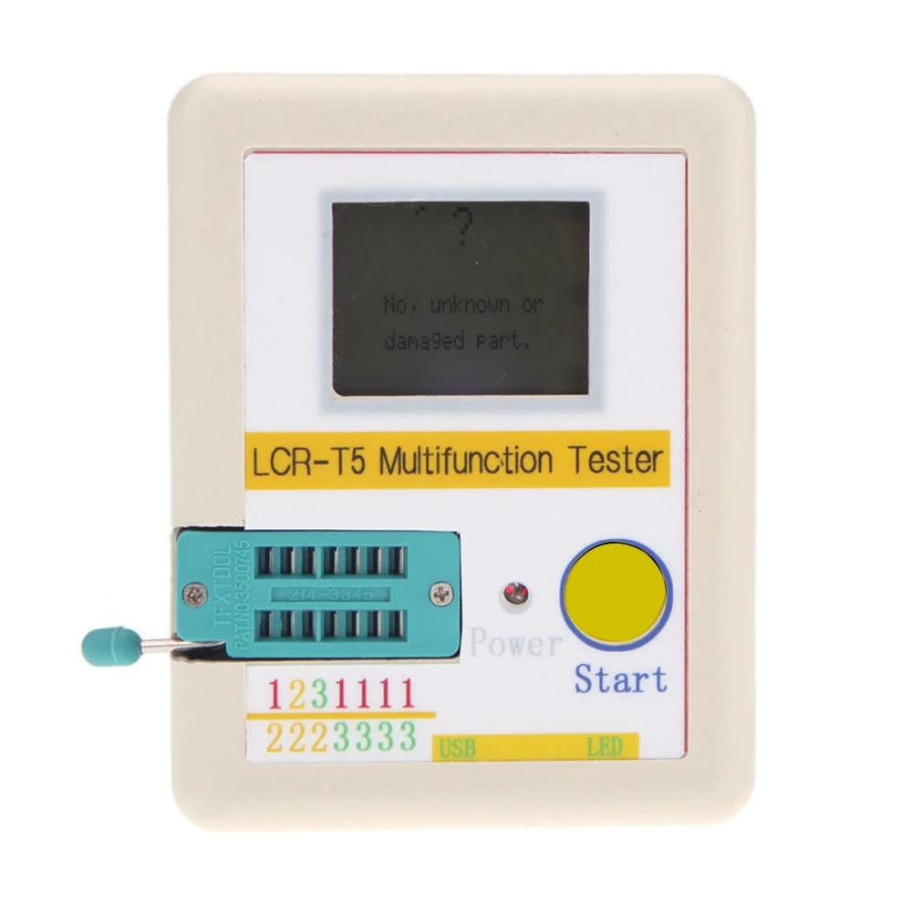

LCR-T5 LCD Transistor Tester Diode Triode Capacitance ESR Meter MOS Triac + Case