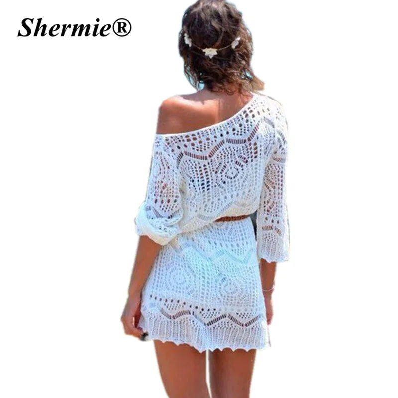 Sexy Mesh Bathing Suit Crochet Plus Size Bikini Cover Ups for Women