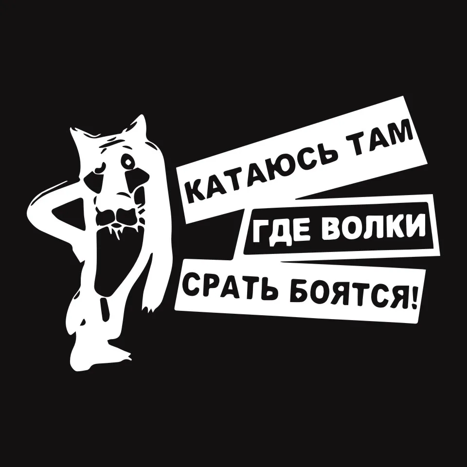 Cunymagos Interesting Wolves Are Afraid Of Shit Vinyl Decals Car Sticker BlackSilver Car-styling Motorcycle Stickers 15X10CM (4)