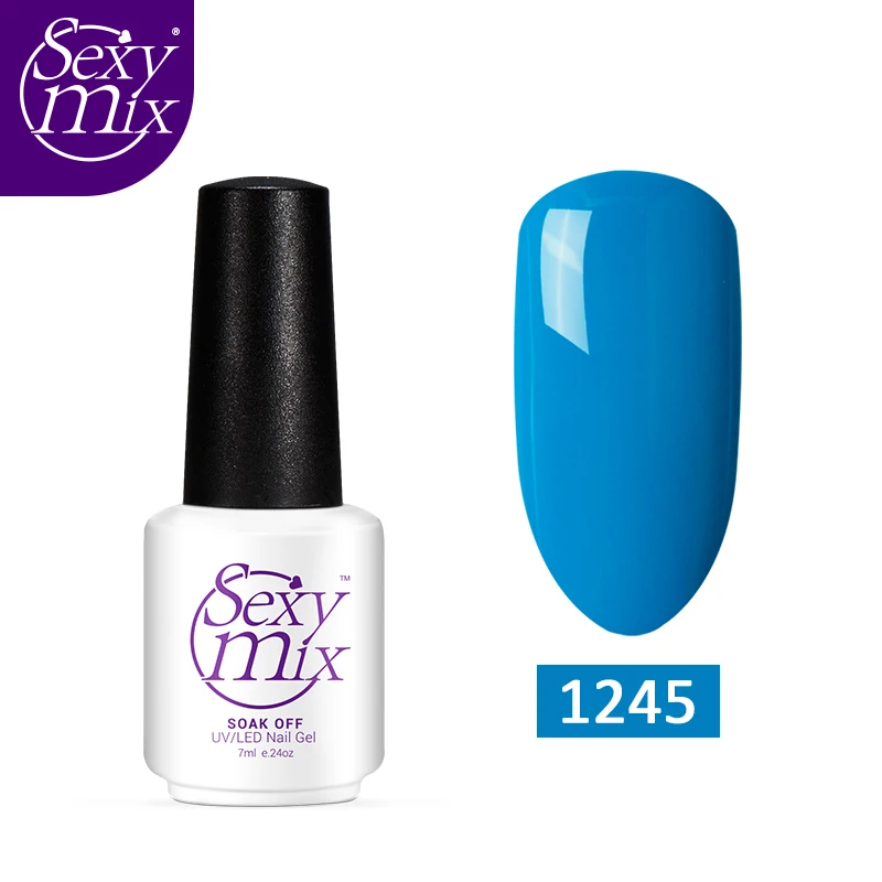 Sexymix, 119 цветов, стойкий УФ-гель для ногтей, высокое качество, замачиваемый, для маникюра, лак для ногтей, для салона, УФ-эмаль, 7 мл, Гель-лак - Цвет: 1245
