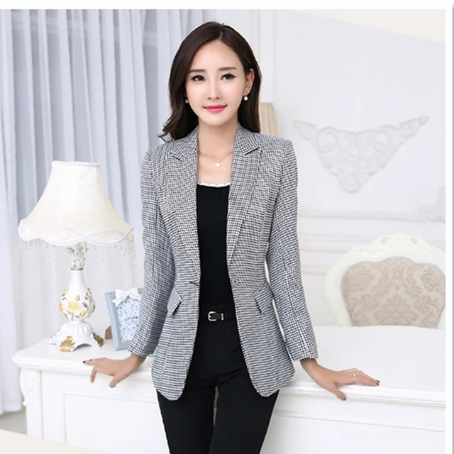 2017 Ladies Blazers Female Suit Coat Women Jacket Plus