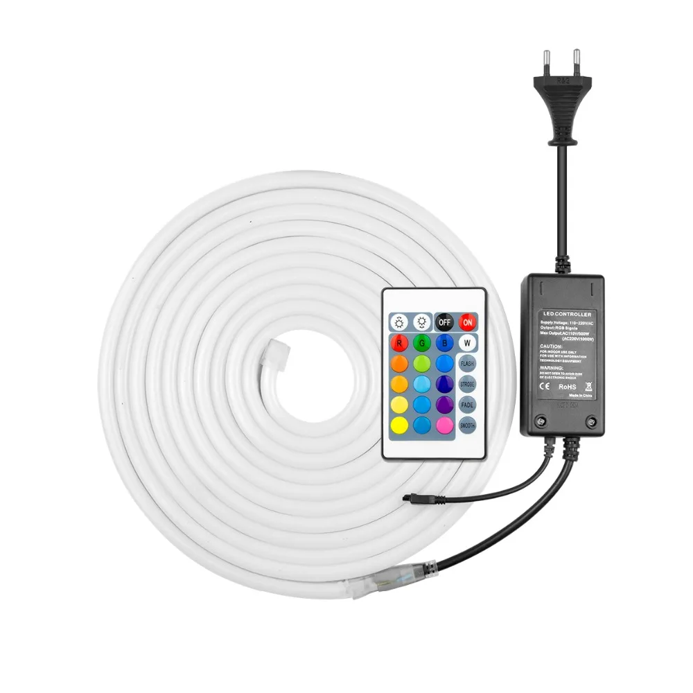 

RGB LED Neon Light EU Power 220V LED Neon Lamp Outdoor Night Lighting Neon Sign Diode LED Light