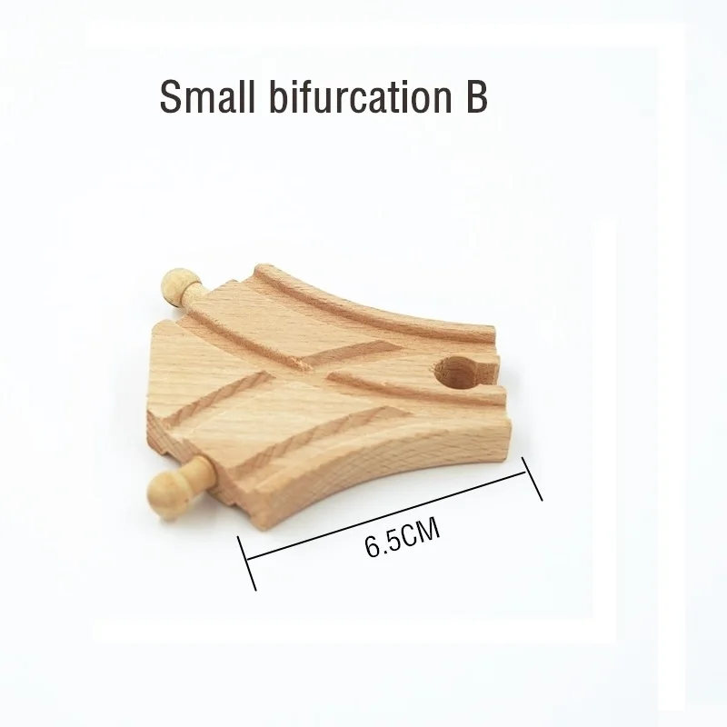 Аксессуары для деревянных поездов, железная дорога, совместимая с деревянными поездами, железная дорога со всеми брендами, Прямая поставка - Цвет: Small bifurcation B